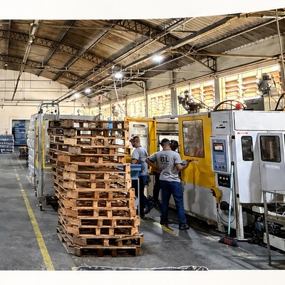 Interior da fábrica da BL Embalagens